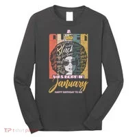 A Queen Was Born In January Long Sleeve Shirt thumb 0