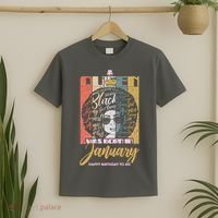 A Queen Was Born In January T-Shirt thumb 2