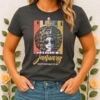 A Queen Was Born In January Women's T-Shirt thumb 2