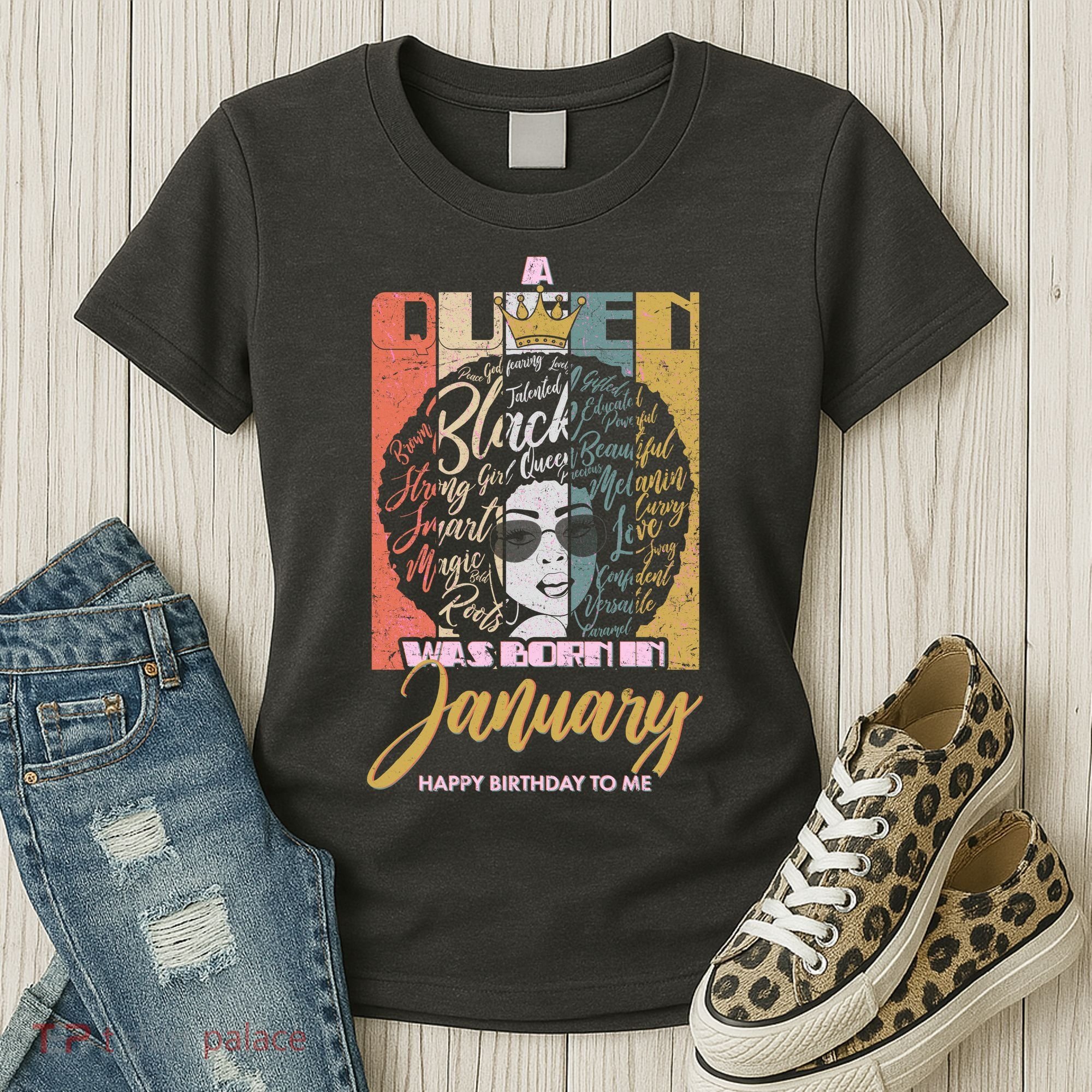 A Queen Was Born In January Women's T-Shirt