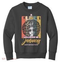 A Queen Was Born In January Kids Sweatshirt thumb 0