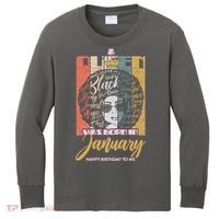A Queen Was Born In January Kids Long Sleeve Shirt thumb 0