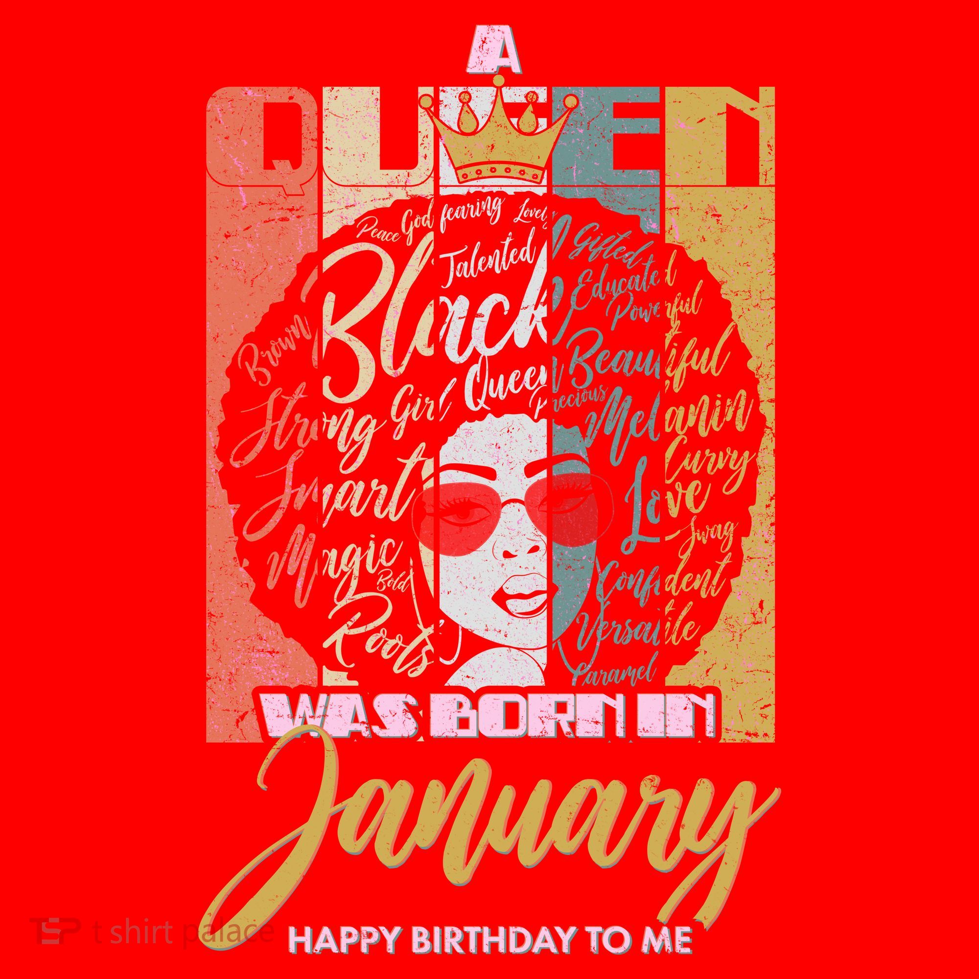 A Queen Was Born In January Santa Hat