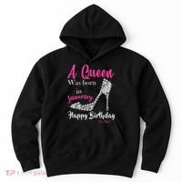 A Queen Was Born In January Birthday Hoodie thumb 0