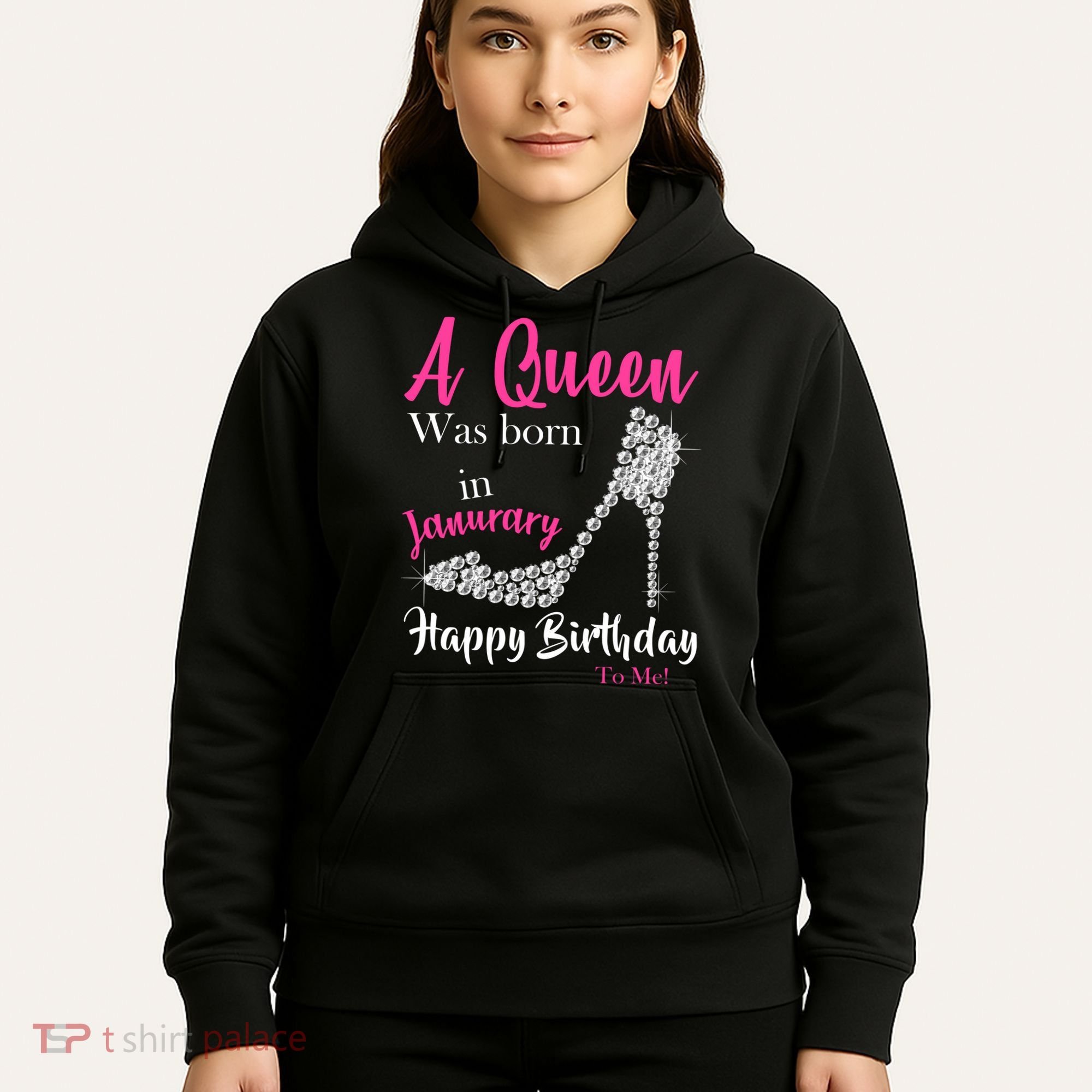 A Queen Was Born In January Birthday Hoodie