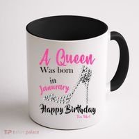 A Queen Was Born In January Birthday Coffee Mug thumb 1