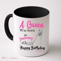 A Queen Was Born In January Birthday Coffee Mug thumb 0
