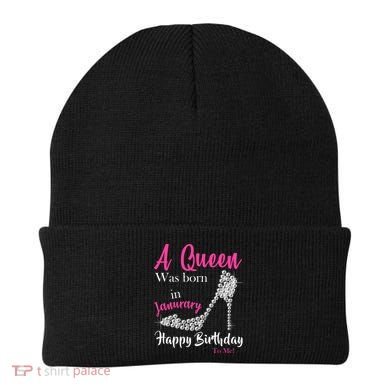 A Queen Was Born In January Birthday Beanie