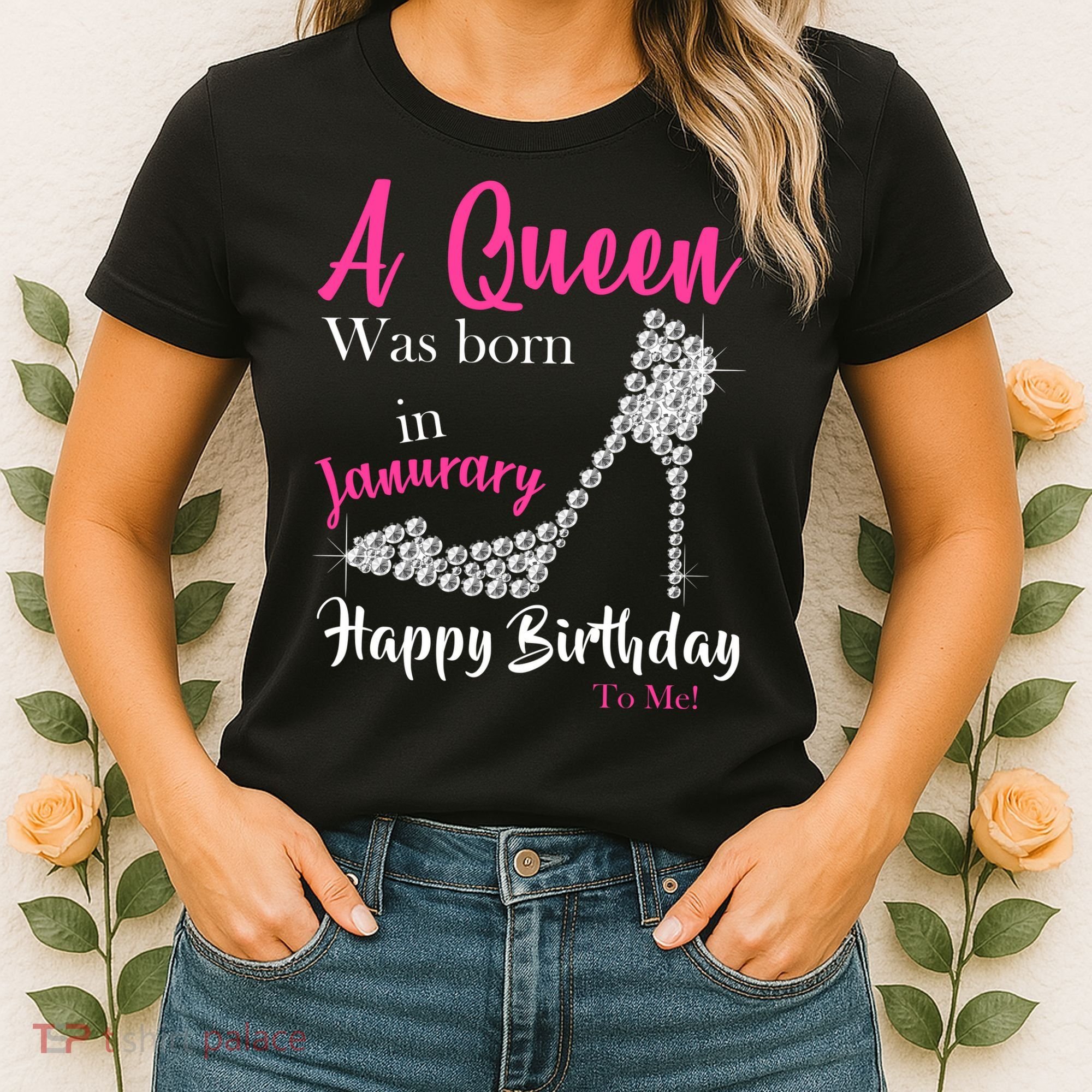 A Queen Was Born In January Birthday Women's T-Shirt