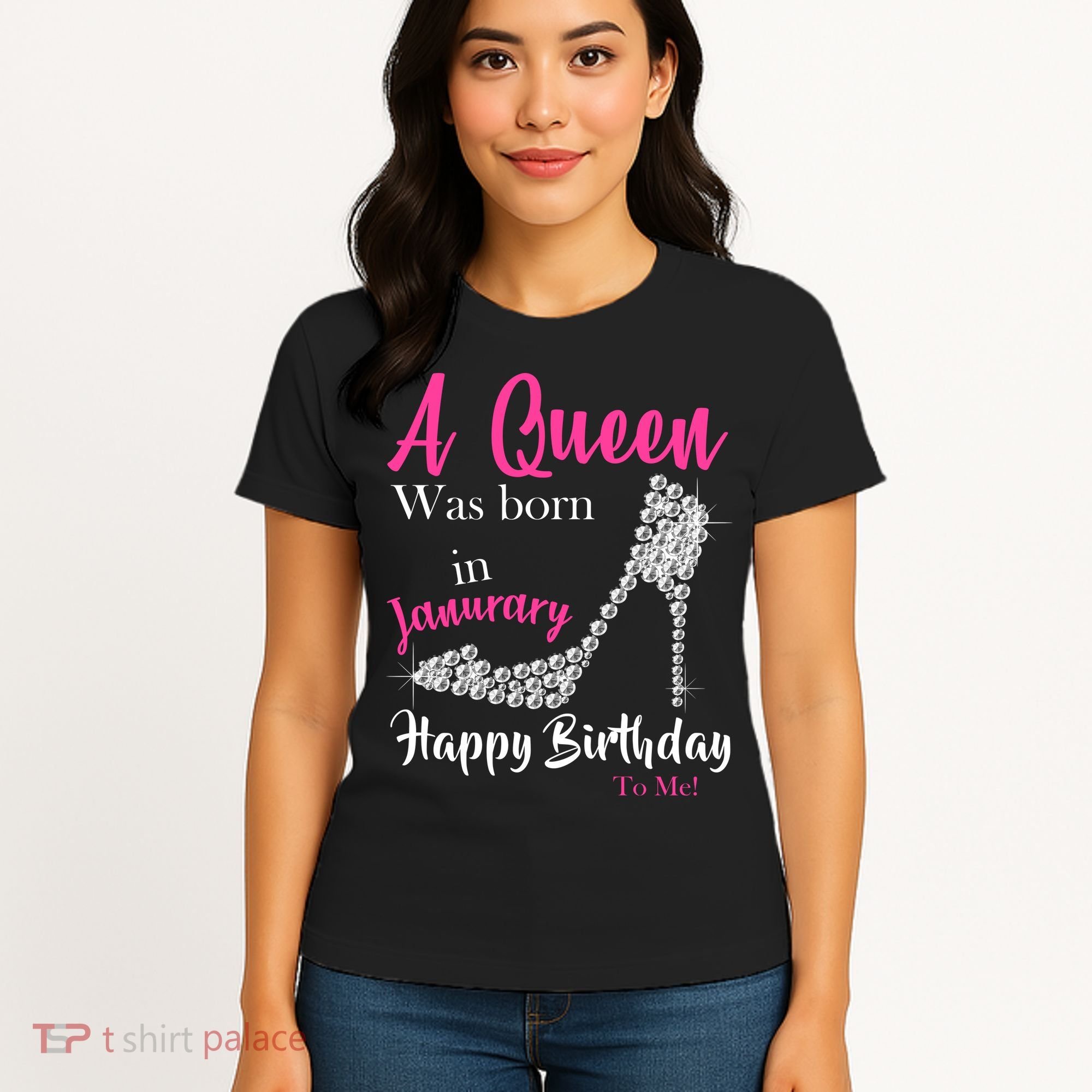 A Queen Was Born In January Birthday Women's T-Shirt