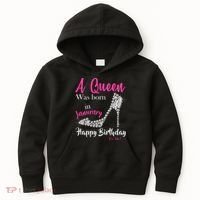 A Queen Was Born In January Birthday Kids Hoodie thumb 0