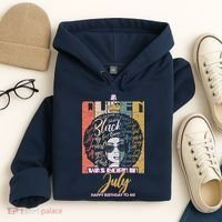 A Queen Was Born In July Hoodie thumb 4