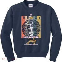 A Queen Was Born In July Kids Sweatshirt thumb 0