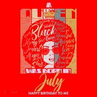 A Queen Was Born In July Santa Hat thumb 1