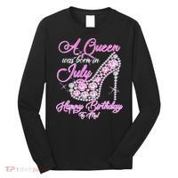 A Queen Was Born In July Fancy Birthday Long Sleeve Shirt thumb 0
