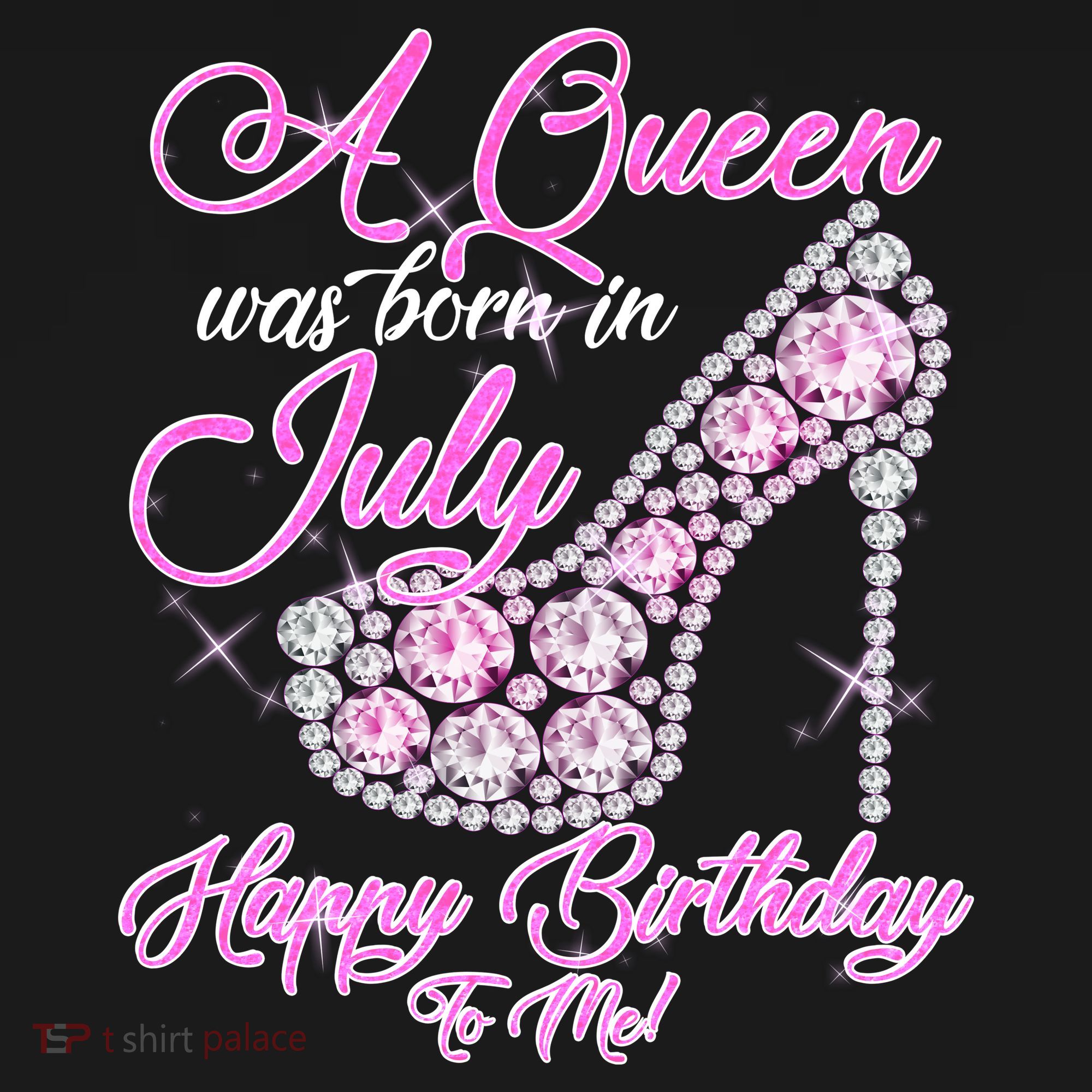 A Queen Was Born In July Fancy Birthday Sweatshirt