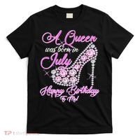 A Queen Was Born In July Fancy Birthday T-Shirt thumb 0