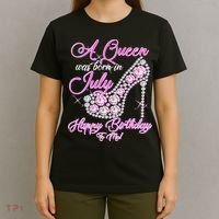 A Queen Was Born In July Fancy Birthday T-Shirt thumb 4