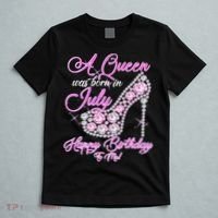 A Queen Was Born In July Fancy Birthday T-Shirt thumb 5