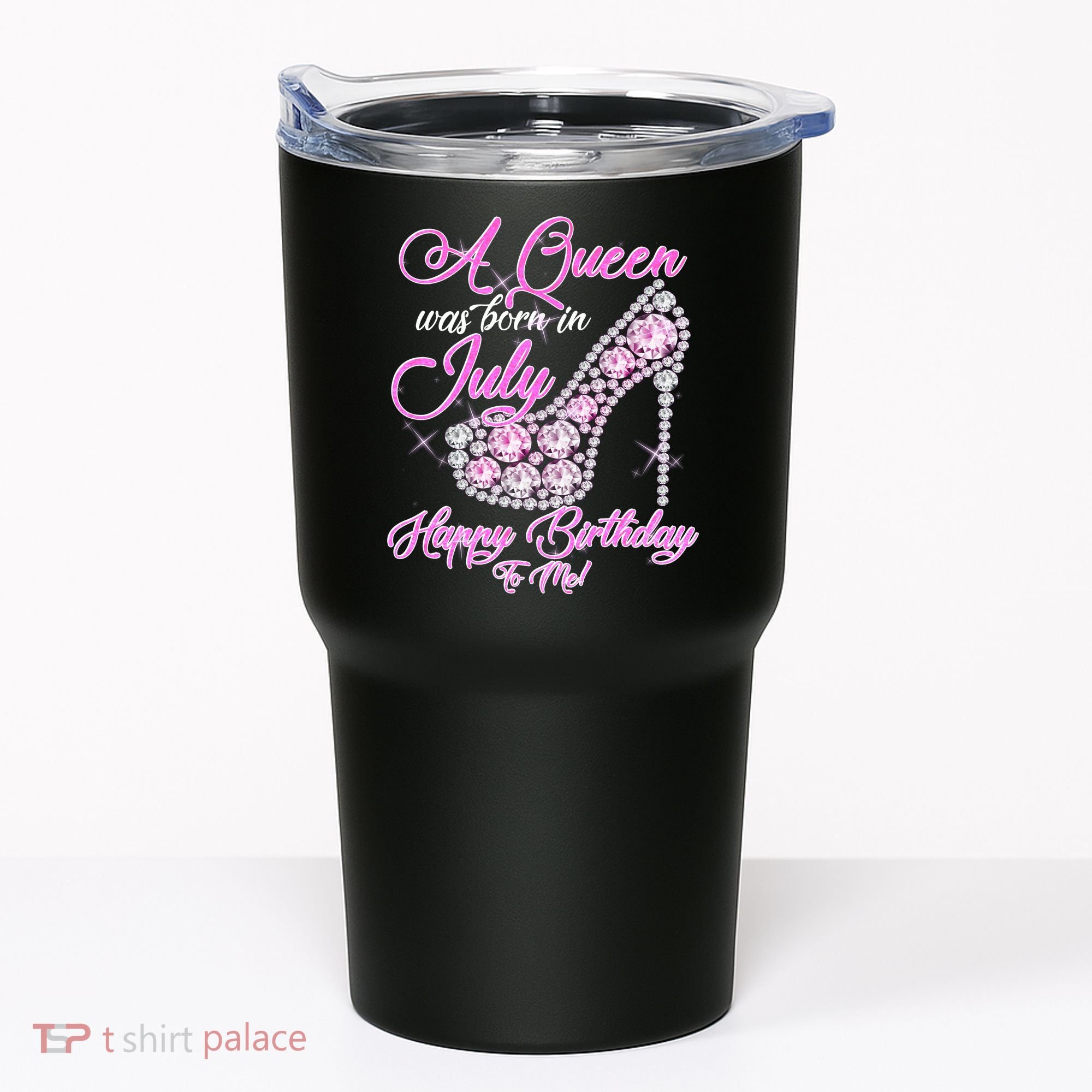 A Queen Was Born In July Fancy Birthday Tumbler