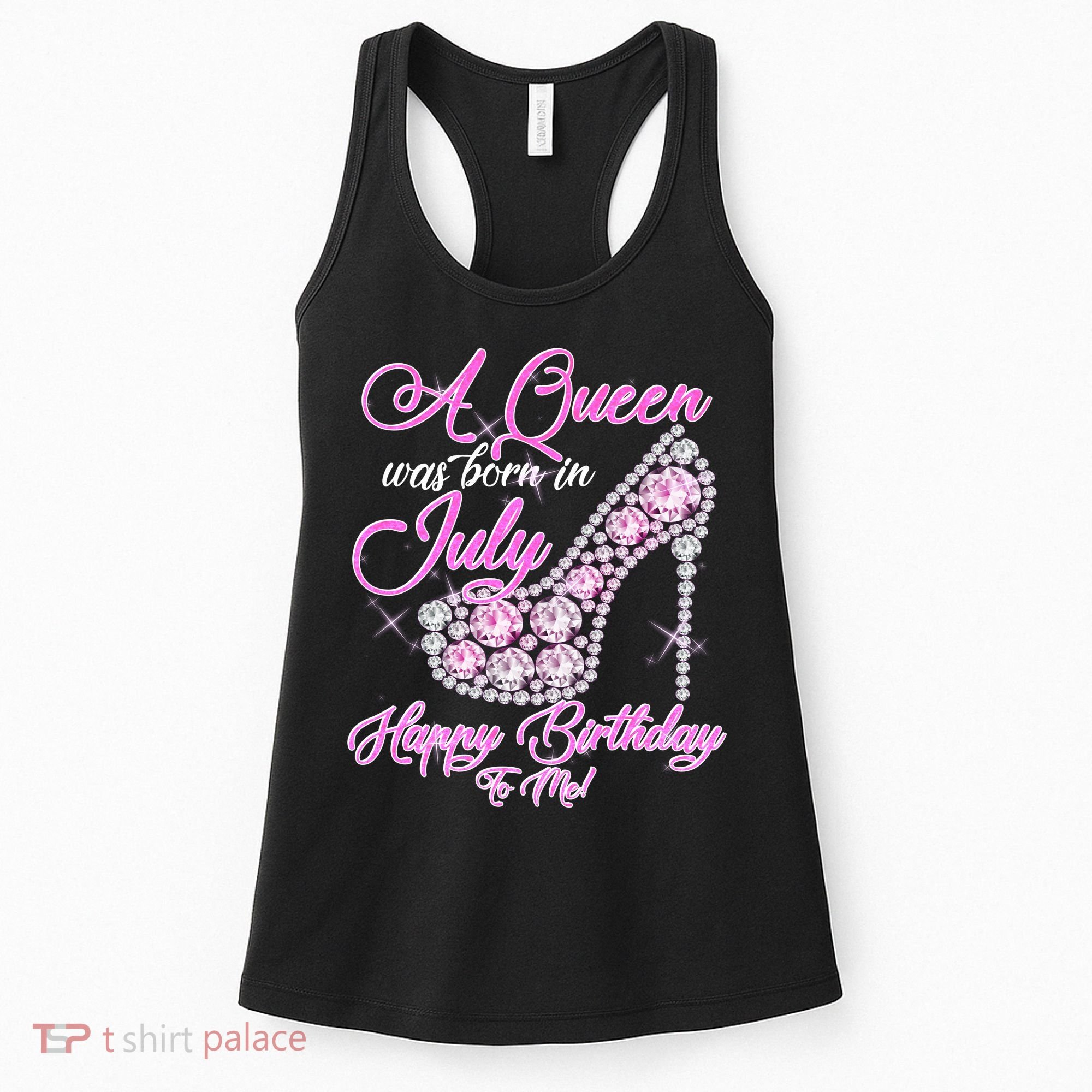A Queen Was Born In July Fancy Birthday Women's Tank Top