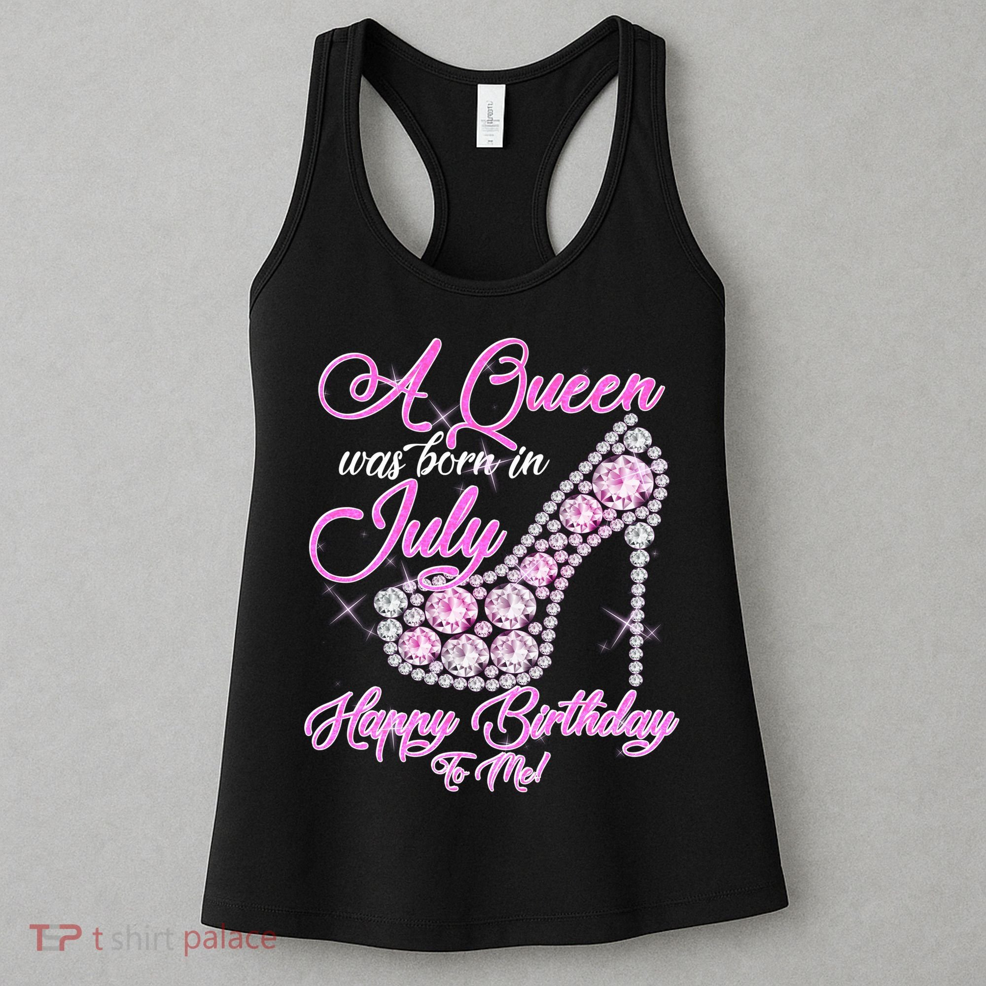 A Queen Was Born In July Fancy Birthday Women's Tank Top