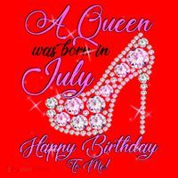 A Queen Was Born In July Fancy Birthday Santa Hat thumb 1