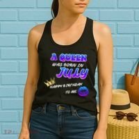 A Queen Was Born In July Happy Birthday To Me Women's Tank Top thumb 2