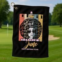 A Queen Was Born In June Golf Towel thumb 1