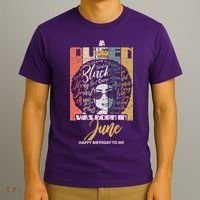 A Queen Was Born In June T-Shirt thumb 3