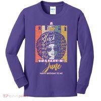 A Queen Was Born In June Kids Long Sleeve Shirt thumb 0