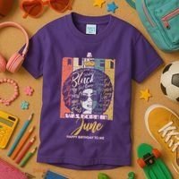 A Queen Was Born In June Kids T-Shirt thumb 3