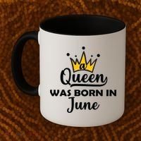 A Queen Was Born In June Birthday Coffee Mug thumb 2