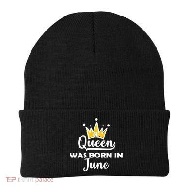 A Queen Was Born In June Birthday Beanie