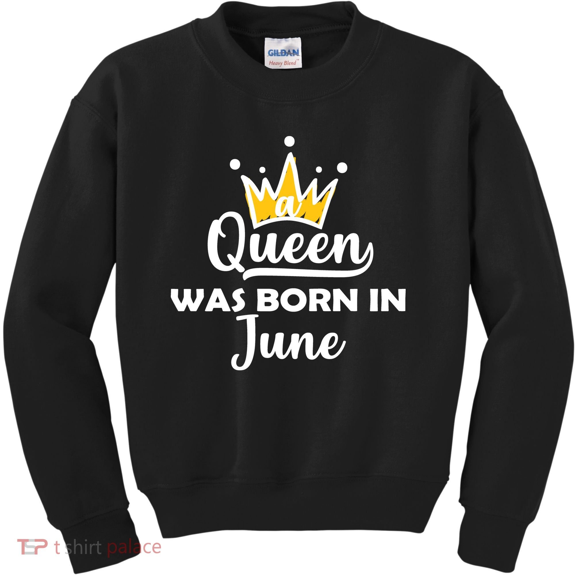 A Queen Was Born In June Birthday Kids Sweatshirt