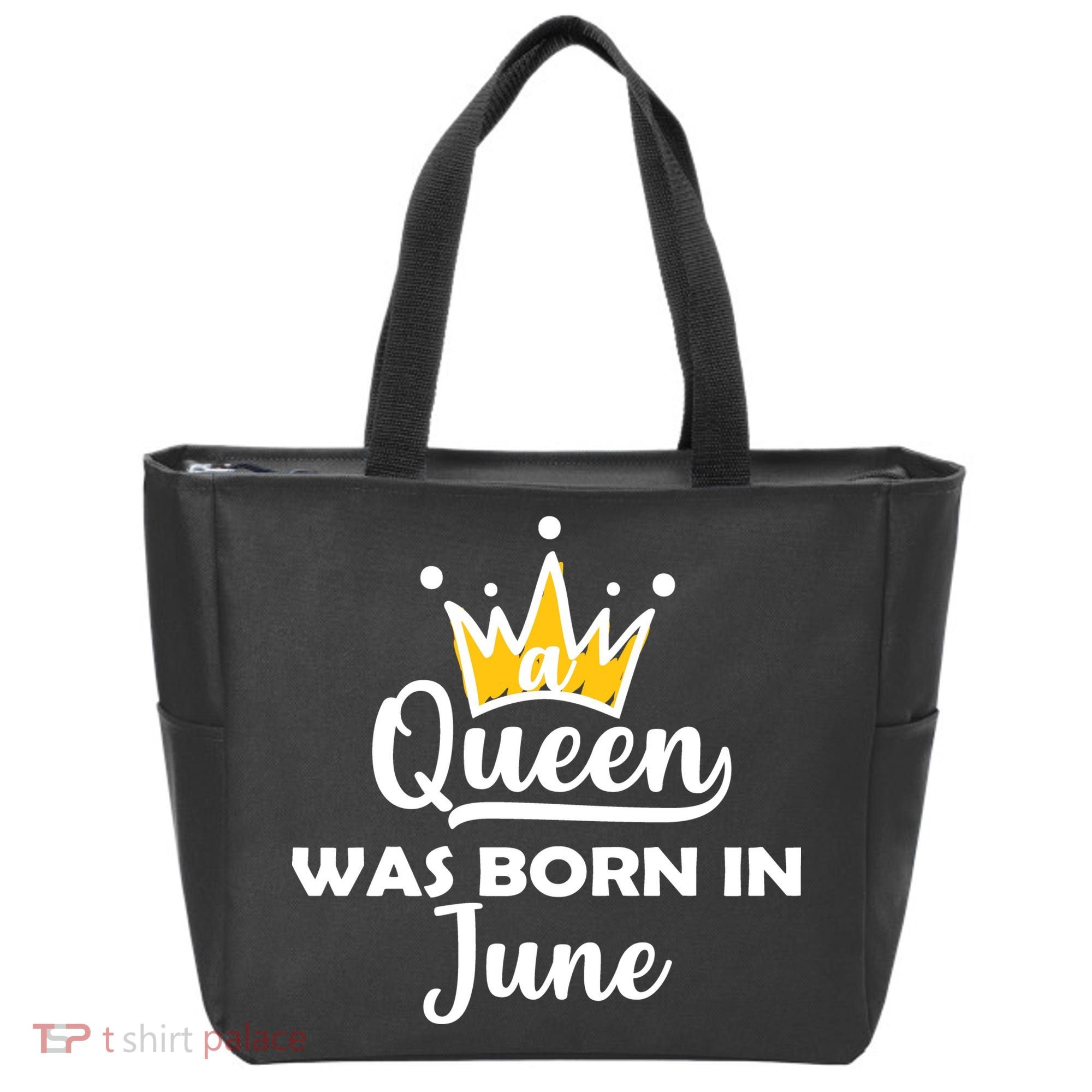 A Queen Was Born In June Birthday Tote Bag