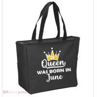 A Queen Was Born In June Birthday Tote Bag thumb 2