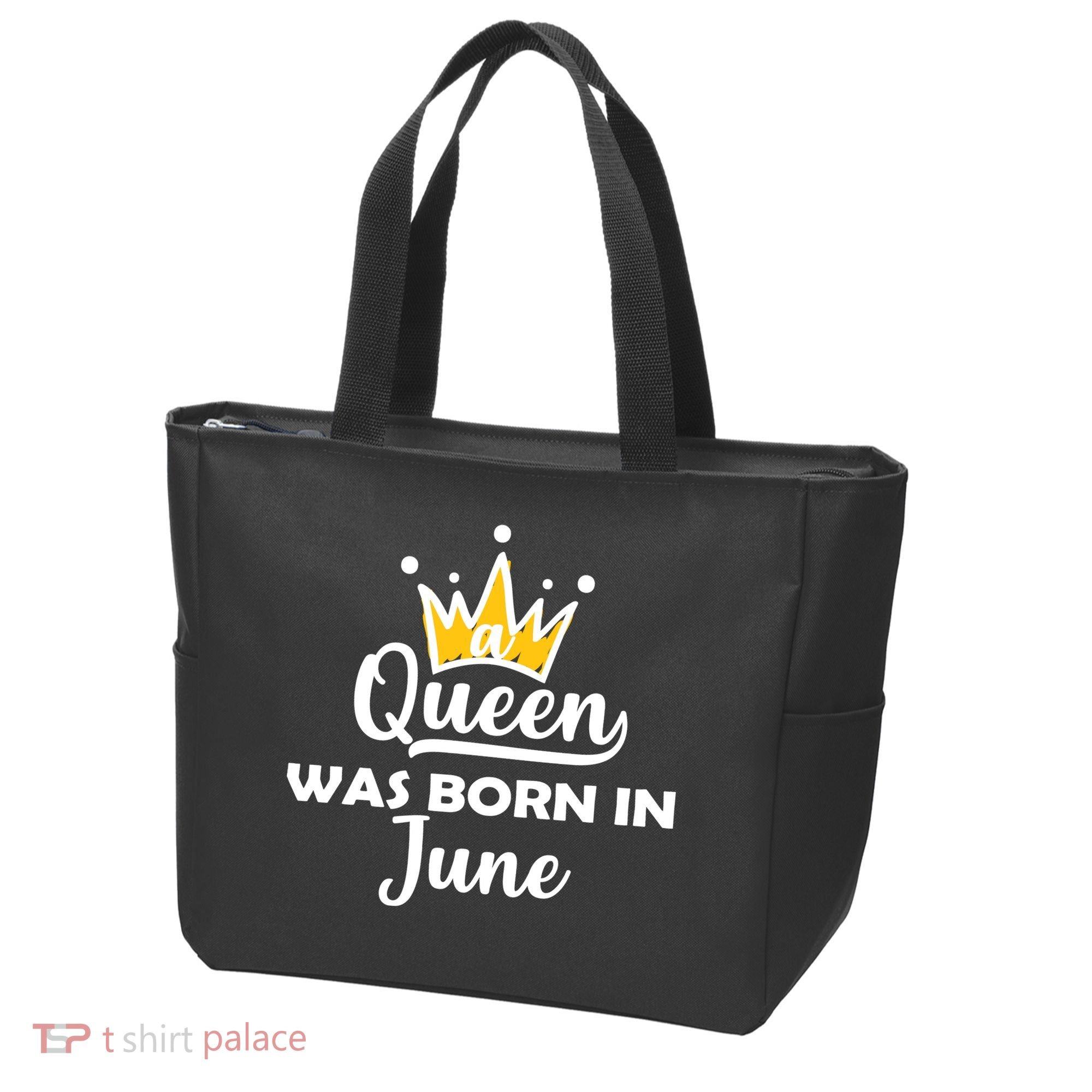 A Queen Was Born In June Birthday Tote Bag