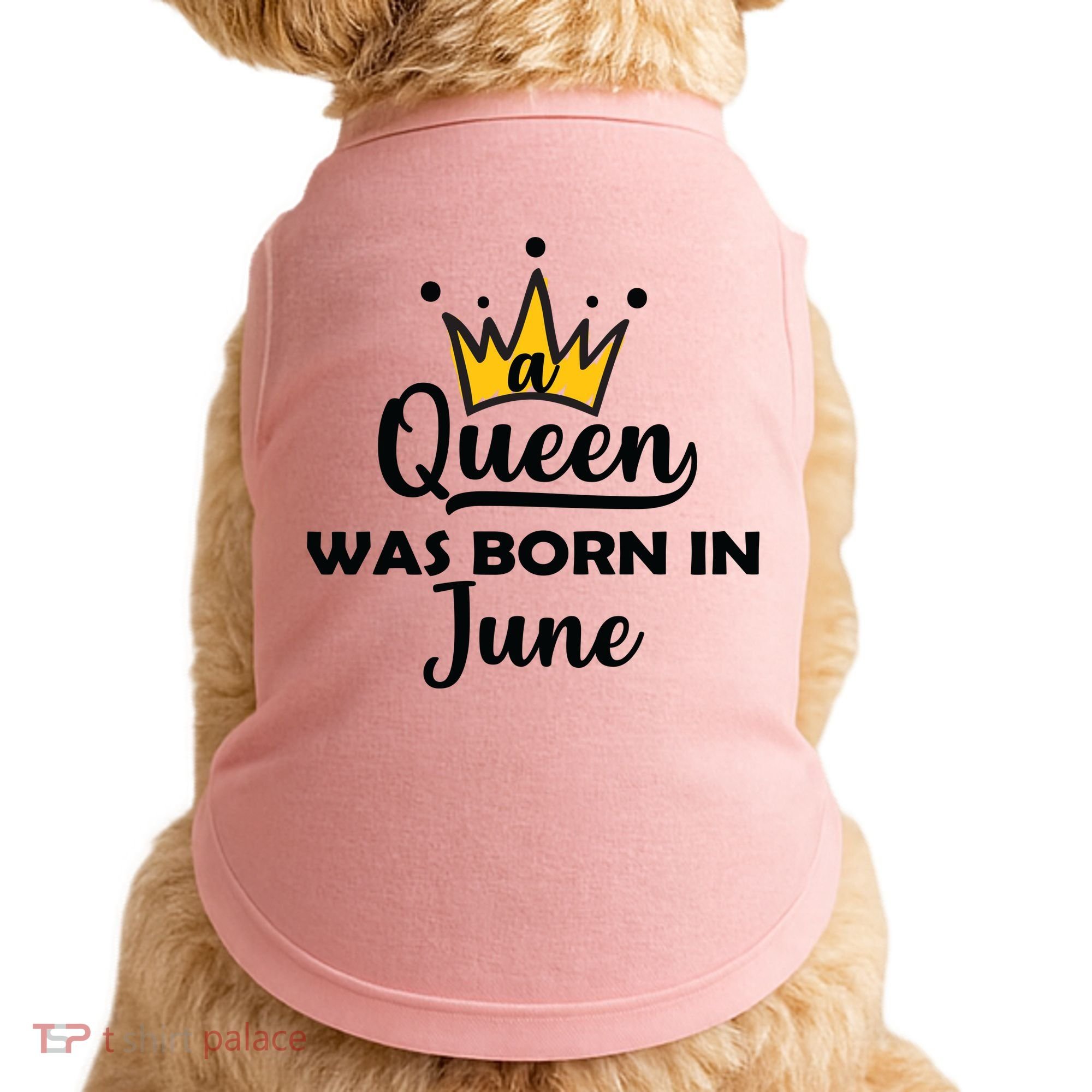 A Queen Was Born In June Birthday Doggie Tank
