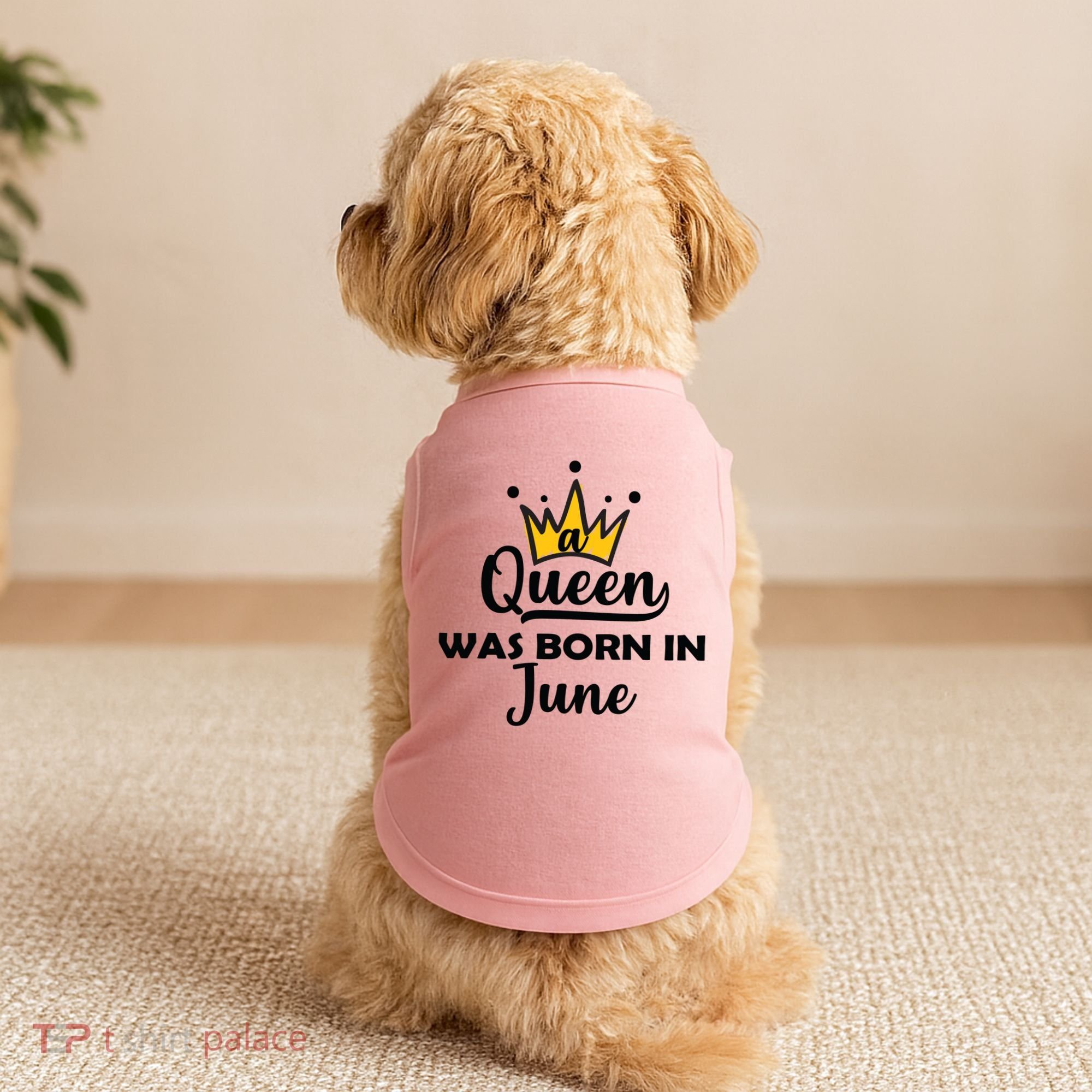 A Queen Was Born In June Birthday Doggie Tank