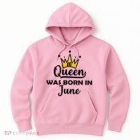 A Queen Was Born In June Birthday Hoodie thumb 0