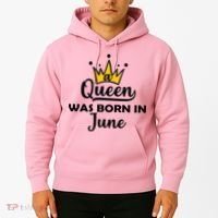 A Queen Was Born In June Birthday Hoodie thumb 2