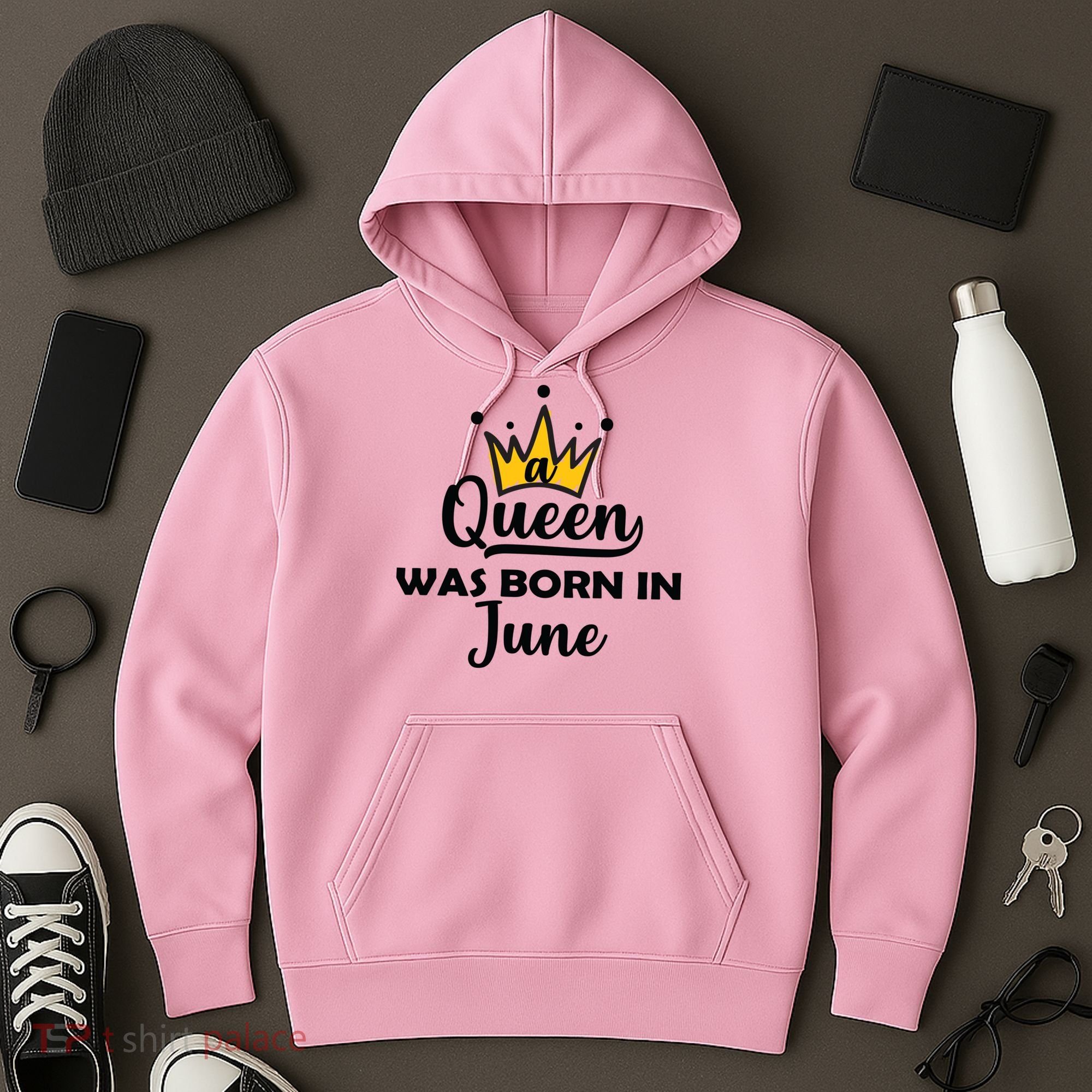 A Queen Was Born In June Birthday Hoodie