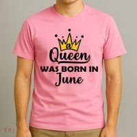 A Queen Was Born In June Birthday T-Shirt thumb 3