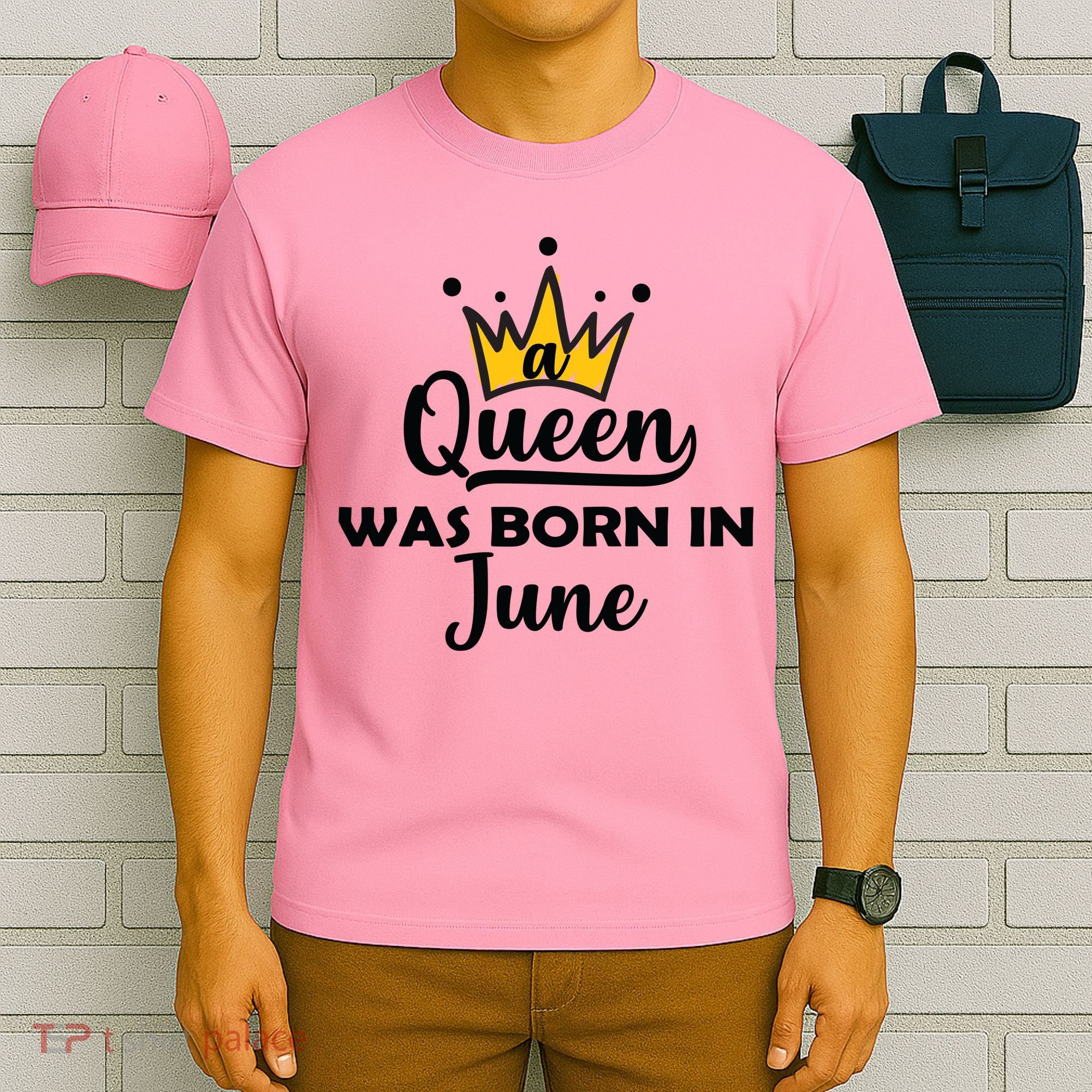 A Queen Was Born In June Birthday T-Shirt