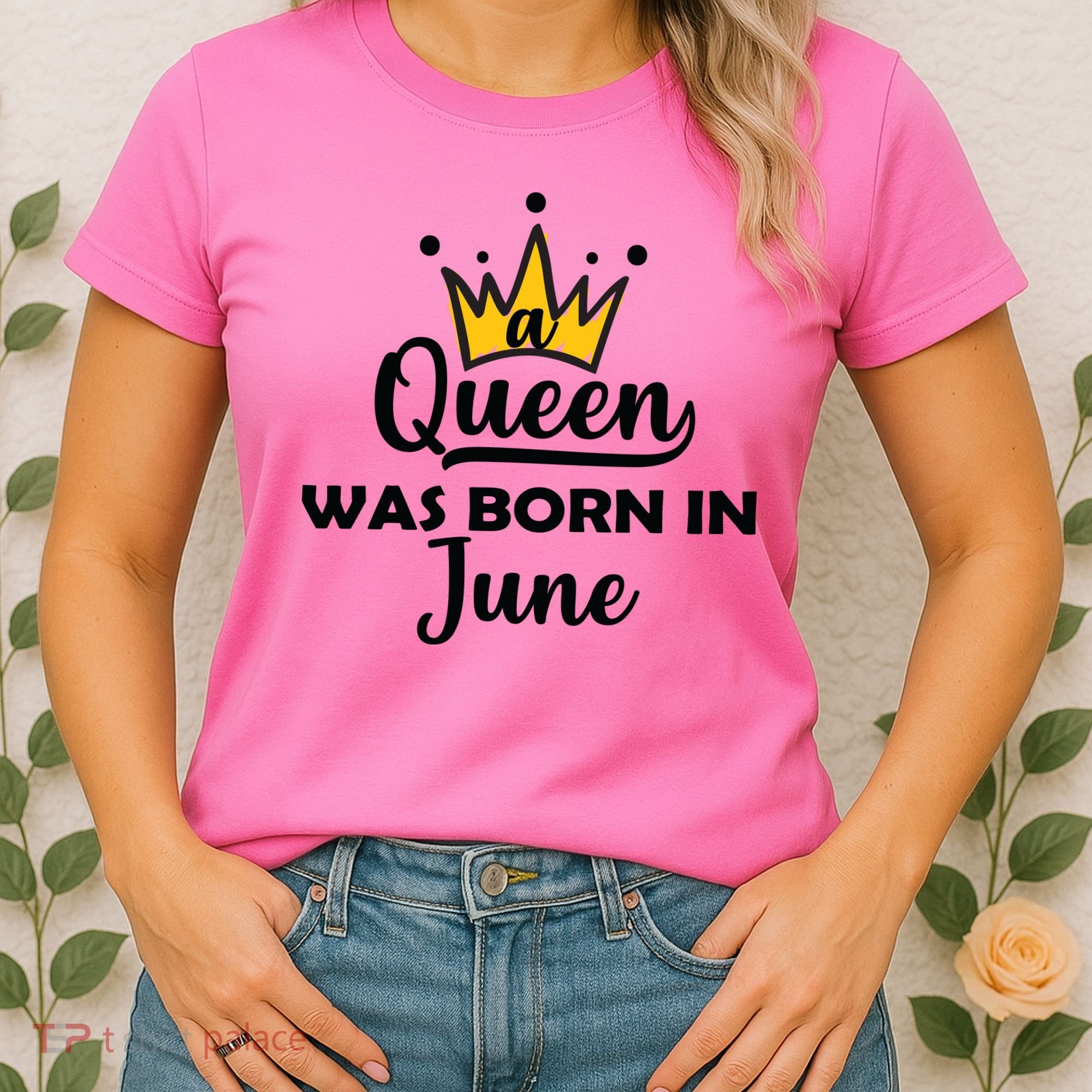 A Queen Was Born In June Birthday Women's T-Shirt