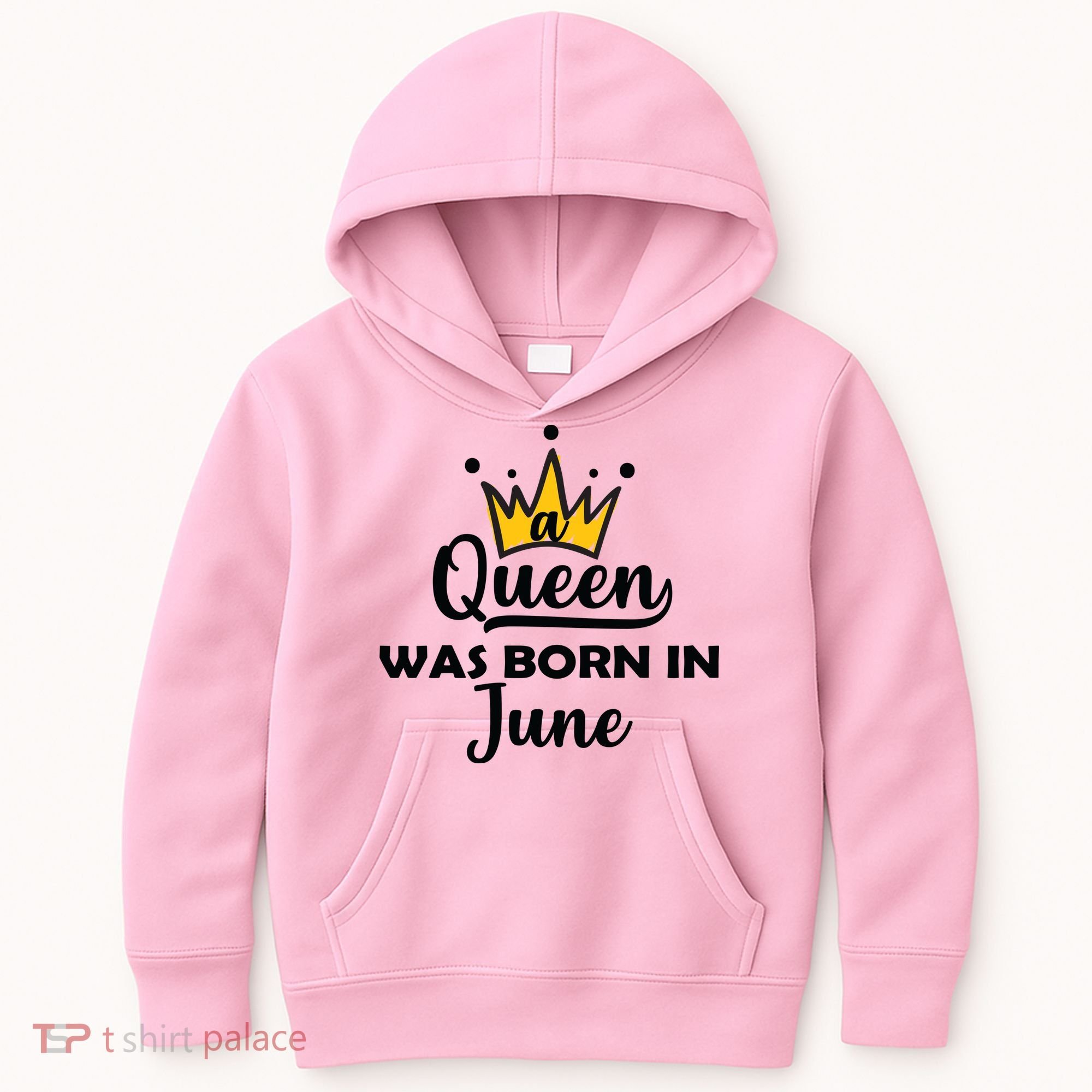 A Queen Was Born In June Birthday Kids Hoodie