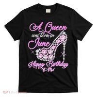A Queen Was Born in June Fancy Birthday T-Shirt thumb 0