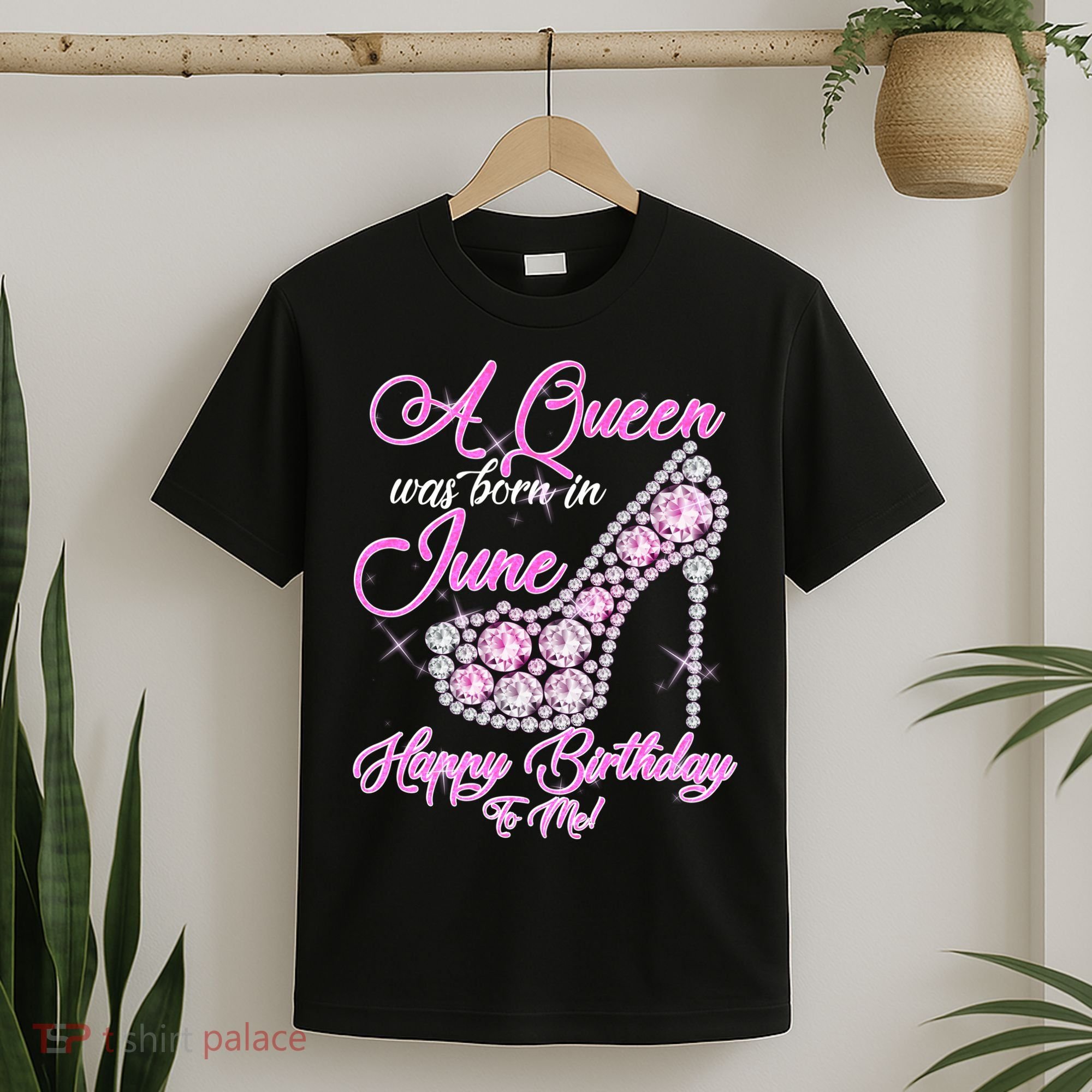 A Queen Was Born in June Fancy Birthday T-Shirt