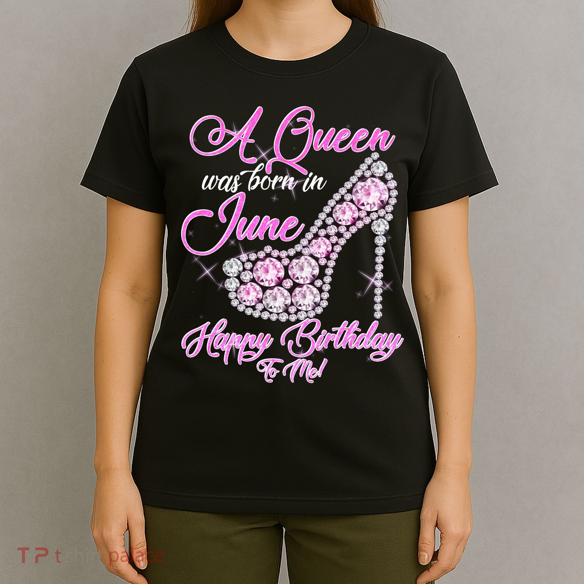 A Queen Was Born in June Fancy Birthday T-Shirt